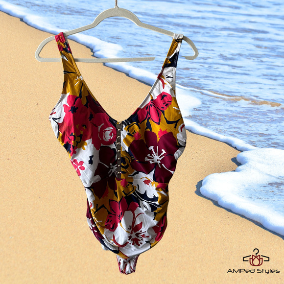 Anne Cole Signature Wallflower Plunge One-Piece - Picture 15 of 15